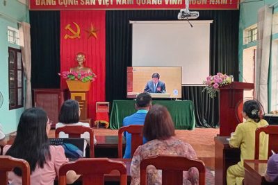 Chi bộ Trường THCS Tống Văn Trân học trực tuyến Nghị quyết Hội nghị Trung ương 2 khóa XIV trên VTV